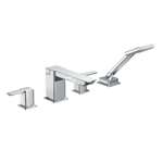 90 Degree Trim Roman Tub Four Hole Polished Chrome