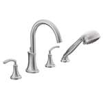2 Handle Lever Roman Tub Faucet Trim Kit Icon Polished Chrome