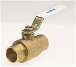 Lead Law Compliant 1 Bronze Chrome 600 # Sweat Full Port Ball Valve