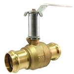 Lead Law Compliant 1-1/4 Brass Pressure Full Port Ball Valve Ext Stem