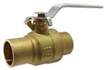 Lead Law Compliant 1-1/2 Brass Chrome 600 # Sweat Full Port Ball Valve
