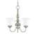 Brushed Nickel 3 Light 60 Watts A 19 Hanging