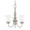 Brushed Nickel 3 Light 60 Watts A 19 Hanging