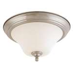 Brushed Nickel 2 Light 60 Watts A 19 Flush *dupont
