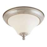 Brushed Nickel 2 Light 75 Watts A 19 Flush *dupont