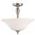 Brushed Nickel 3 Light 60 Watts A 19 Semi-flush *dupon
