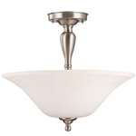 Brushed Nickel 3 Light 60 Watts A 19 Semi-flush *dupon