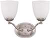 Brushed Nickel 2 100 Watts Medium Bracket