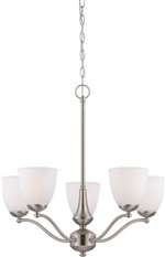 Brushed Nickel 5 60 Watts Medium Hanging