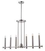 Brushed Nickel 7 40 Watts & 25 Watts T9 Pendant *TELEGR