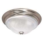 Brushed Nickel 1 Light 60 Watts A 19 Flush *triump
