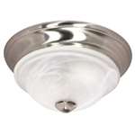Brushed Nickel 1 Light 60 Watts A 19 Flush *triump