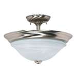 Brushed Nickel 1 Light 60 Watts A 19 Semi-flush *trium