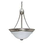 Brushed Nickel 1 Light 60 Watts A 19 Pendant *triump