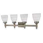 Brushed Nickel 4 Light 100 Watts A 19 Vanity *triumph