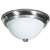 2 Light 13 Flush Ceiling Brushed Nickel Frosted Medium