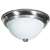 3 Light 15 Flush Ceiling Brushed Nickel Frosted MELO