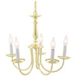 Polished Brass 5 60 Watts Type B Hanging TRAD Candelabra