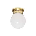 Polished Brass 1 60 Watts Medium Flush