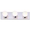 Polished Chrome 3 Light 100 Watts Vanity Strip Light