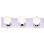 Polished Chrome 3 Light 100 Watts Vanity Strip Light