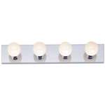 Polished Chrome 4 Light 100 Watts Type G Vanity Strip Light