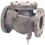 4 Cast Iron 125# Flanged Check Lock Shield