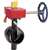 4 Ductile Iron 300 # UL FM Grooved Butterfly Valve Gear Operator Switch