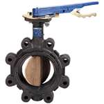 4 Cast Iron 200 # Aluminum Bronze EPDM Lug Butterfly Valve Latch Lock Lever