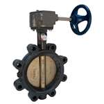 6 Ductile Iron 200 # Bronze EPDM Lug Butterfly Valve Gear Operator