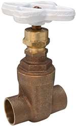 Lead Law Compliant 1/2 Bronze 125# Sweat Non-Rising Stem Gate