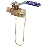 Not For Potable Use 3/4 Bronze 600 # Sweat Full Port Ball Valve CC