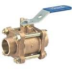 Not For Potable Use 3/4 Bronze Stainless Steel 600 # Teflon Sweat Full Port Ball Valve