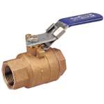 1 Bronze 600 # Threaded Full Port Ball Valve Safety Vent