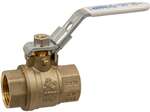 Lead Law Compliant 1 Fobs 600 # Threaded Full Port Ball Valve Latch Lock Lever