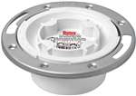 4 X 3 PVC EZ IPT Tap on Pipe Closet Flange With Stainless Steel Ring