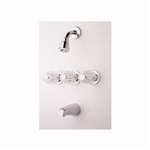 3 Handle Tub and Shower Faucet Verve Polished Chrome