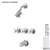 3 Handle Tub and Shower Trim Cross *pfirst Cp/Whpo