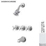 3 Handle Tub and Shower Trim Cross *pfirst Cp/Whpo