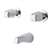 2 Handle Non Diverter Tub Faucet With Valve Polished Chrome