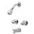2 Handle Metal Shower Faucet Bedford Polished Chrome