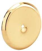 CAB Knob Bckplate Brass PLTD 5 Pack