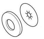 Flange With Washer Polished Chrome