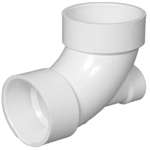 3 X 3 X 1-1/2 PVC DWV Left Heel Inlet 90 Elbow