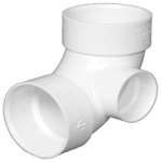 3 X 3 X 2 PVC DWV Side INL 90 Elbow