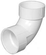 6 PVC DWV 90 Elbow