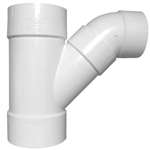 8 PVC DWV Hub X Hub X Hub Combination Wye