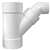8 X 4 PVC DWV Hub X Hub X Hub Combination Wye