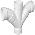 3 X 2 PVC DWV Double Combination