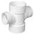 3X3X1-1/2X1-1/2 PVC DWV Double SAN Tee